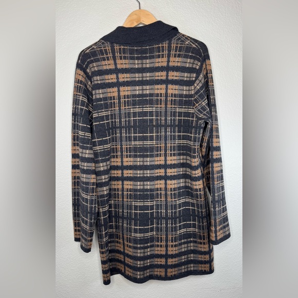 Pendleton Women's Merino Wool Button‑Front Longline Cardigan Sweater Size L Gray - Picture 4 of 5